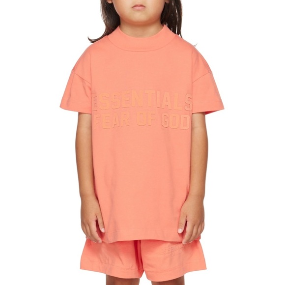 New ESSENTIALS
Kids Pink Mock Neck T-Shirt - Picture 3 of 7